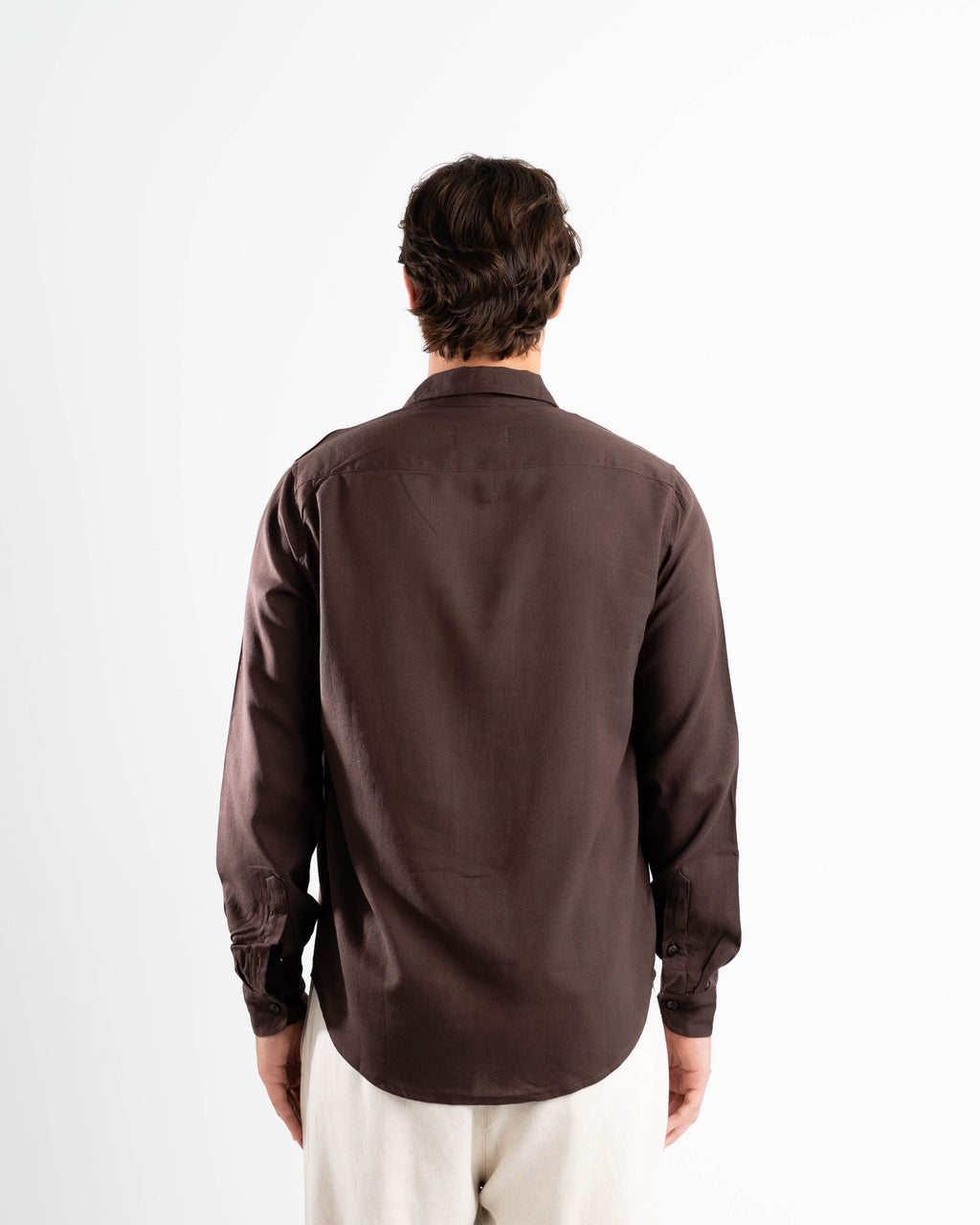 Espresso linen shirt