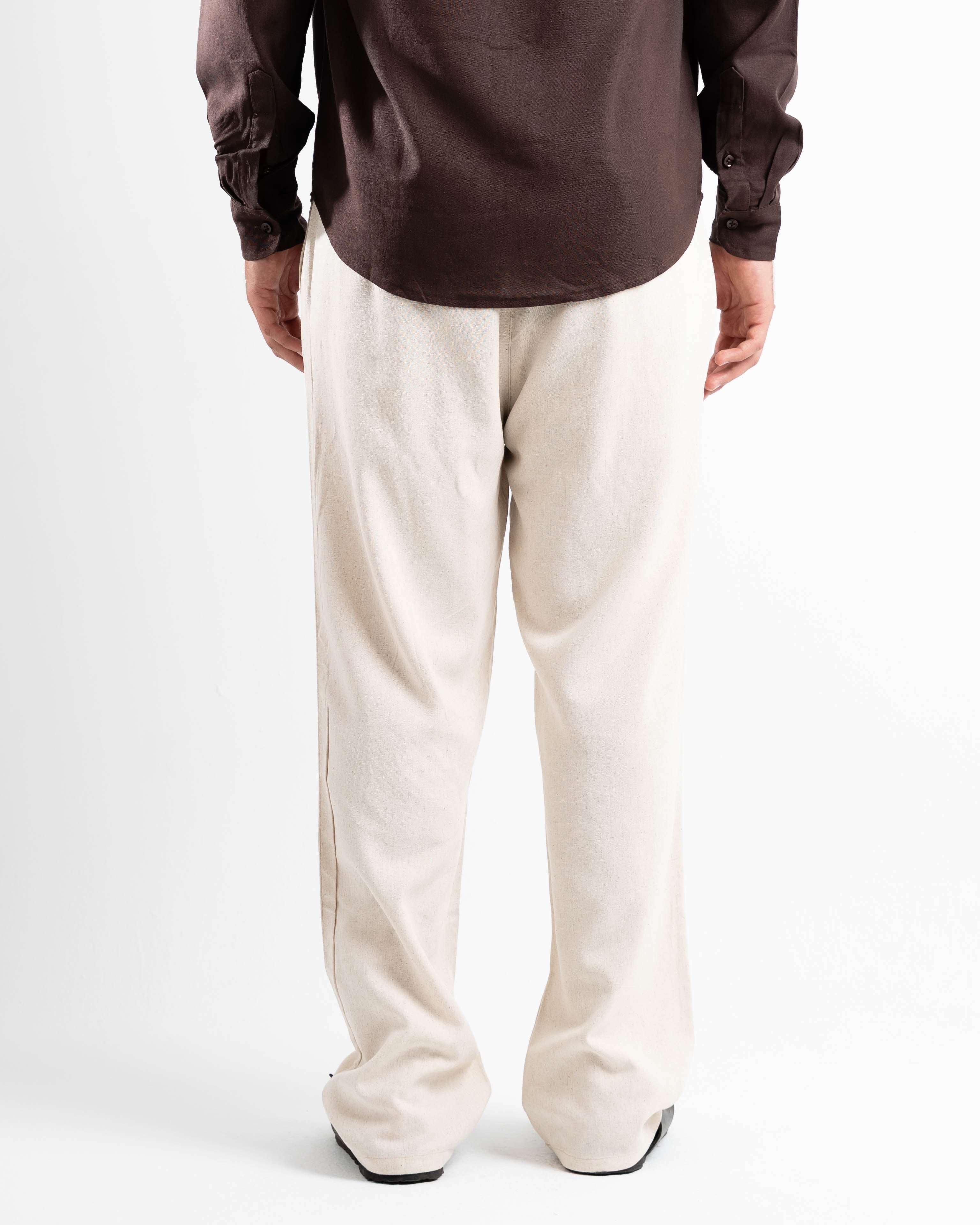 Ivory linen pants