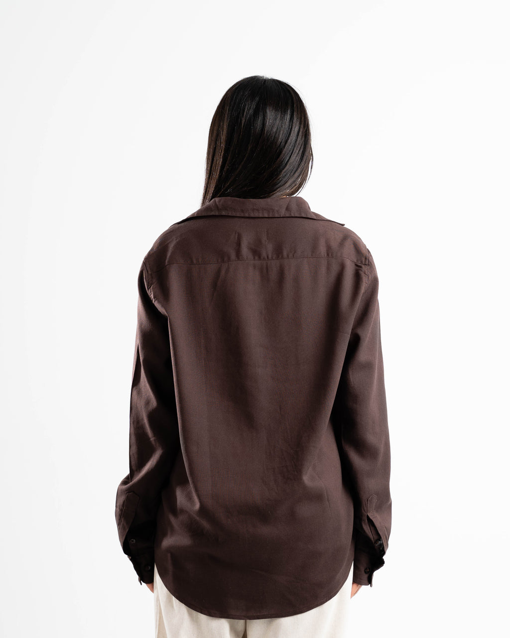 Espresso linen shirt