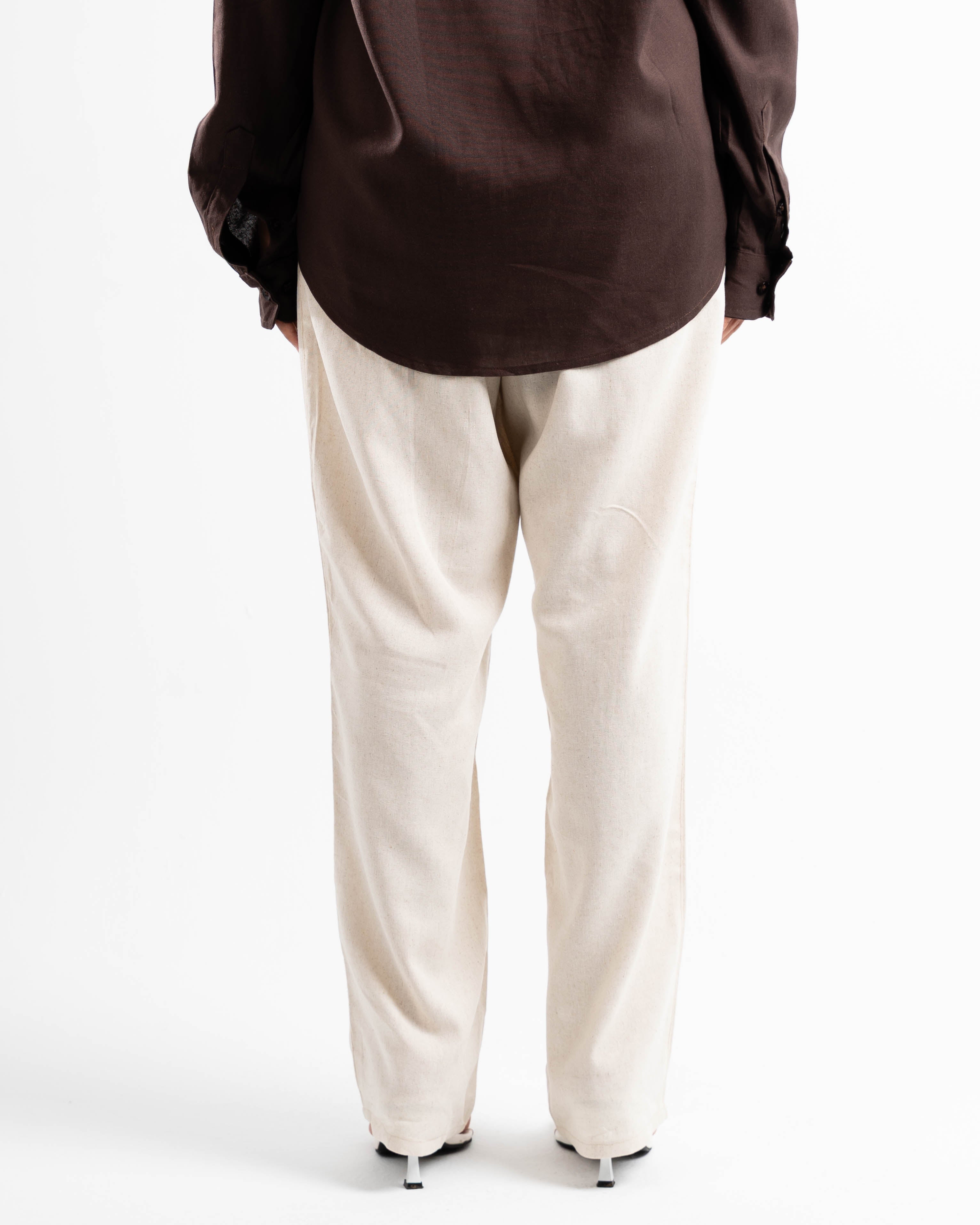 Ivory linen pants