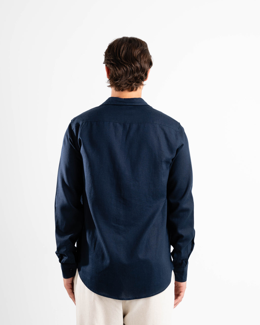 Navy blue linen