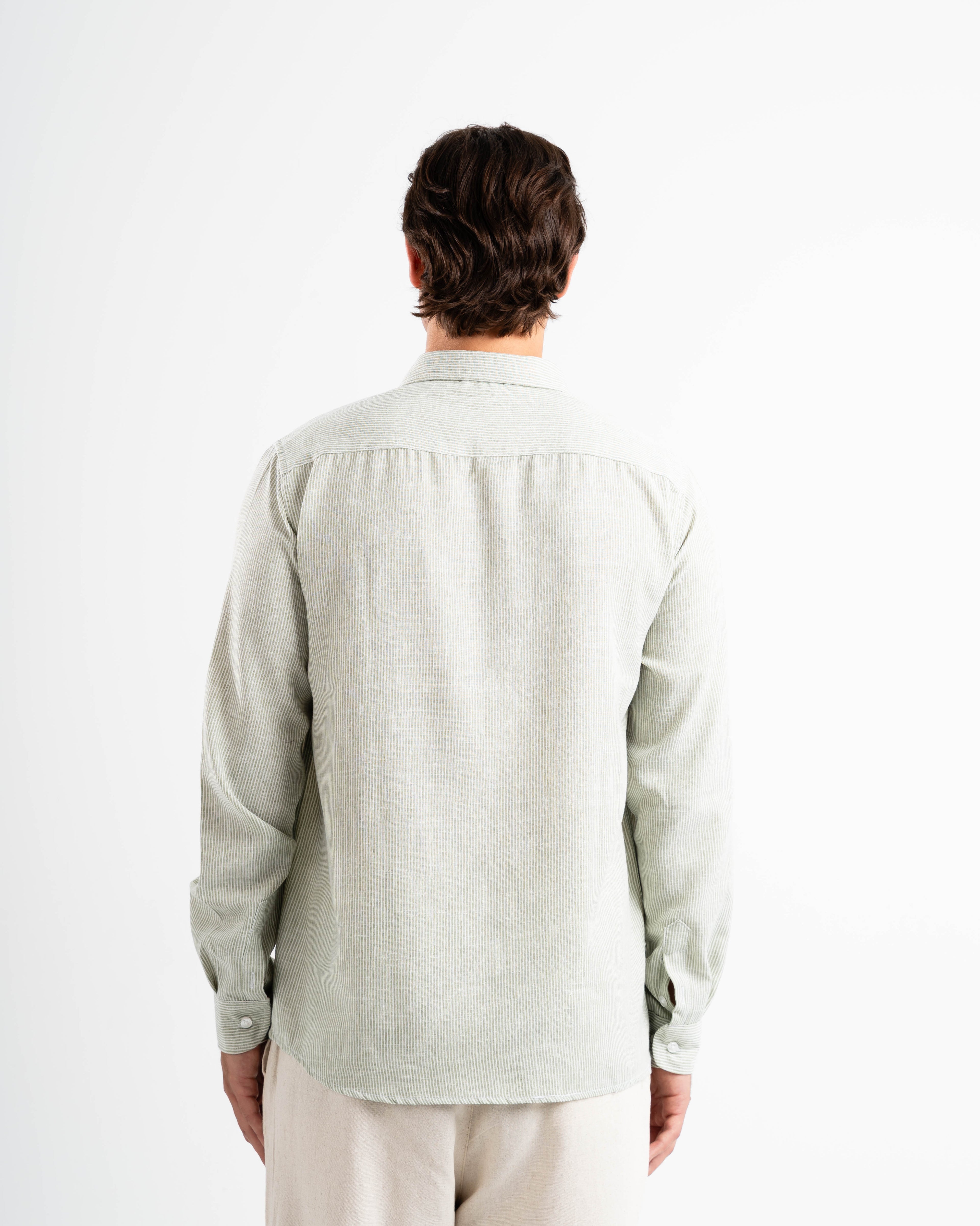 Popover striped linen