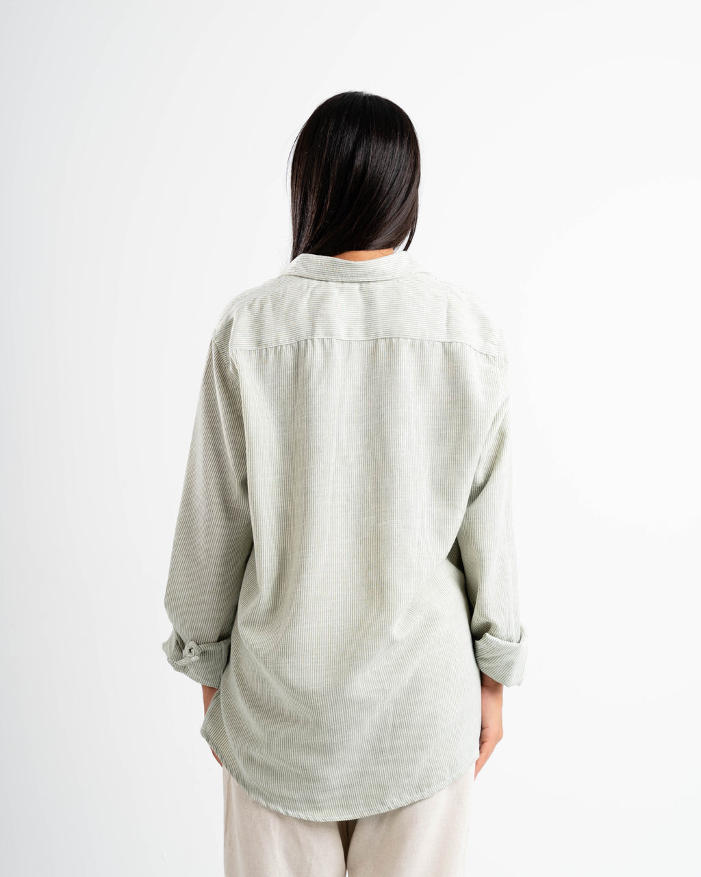 Popover striped linen