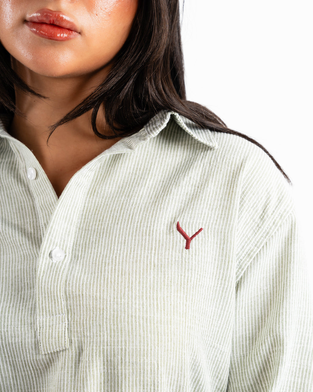 Popover striped linen